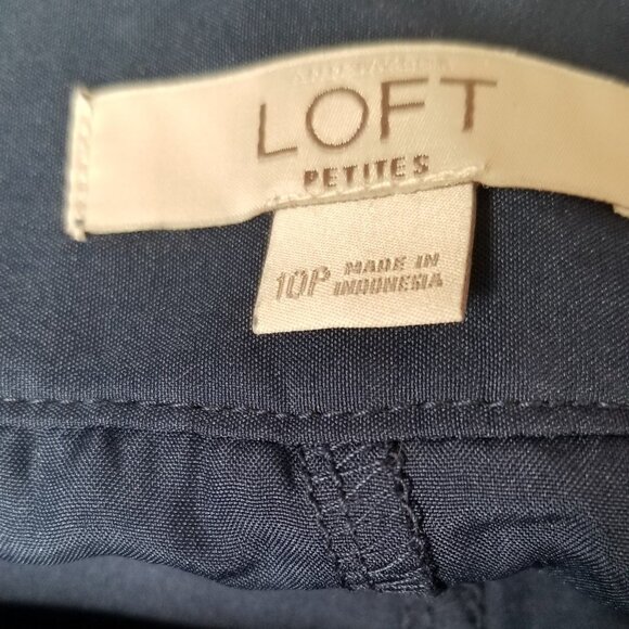 Ann Taylor Loft Blue Lace Short Pencil Skirt 10p - Picture 5 of 7